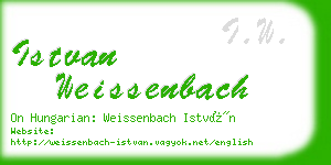 istvan weissenbach business card